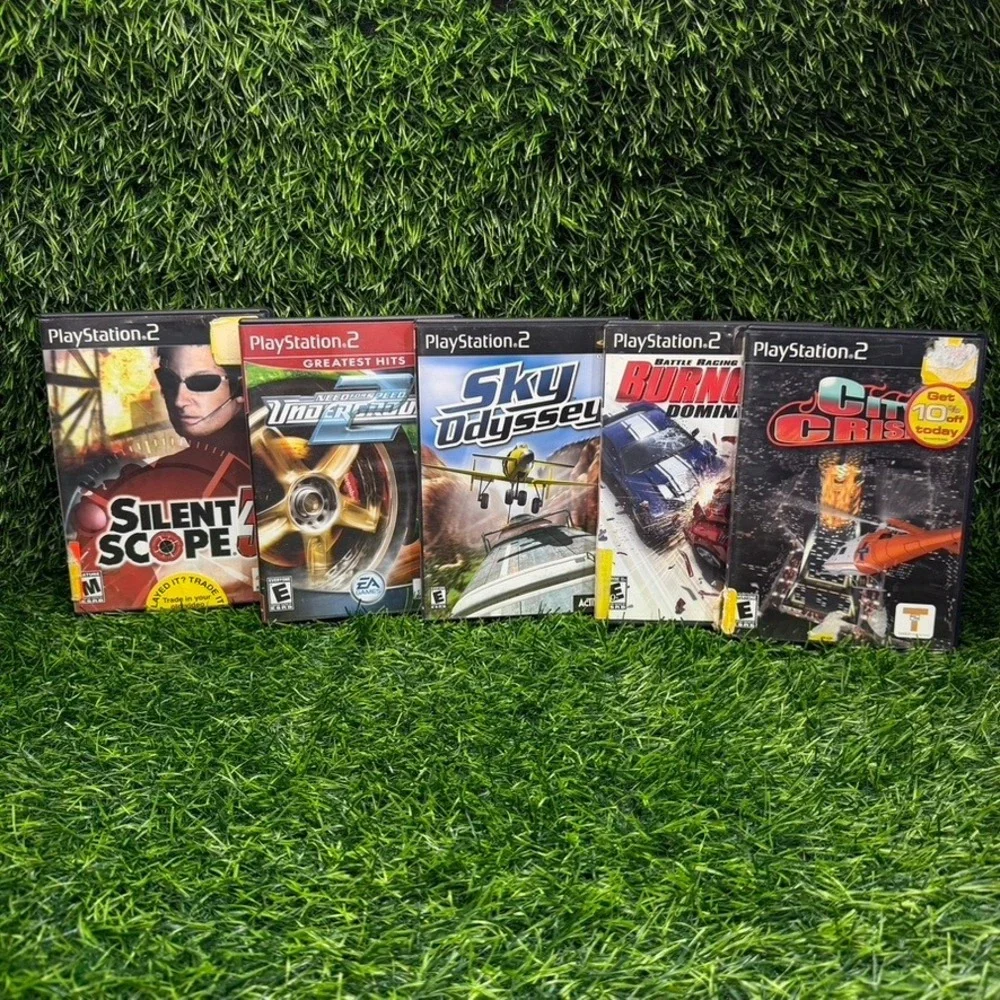 Sony PlayStation 2 PS2 Lot 6 Games NFS Underground 2 Burnout Sky Odyssey 2000s